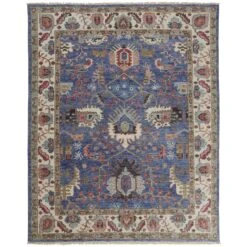 Feizy Beall 6708F Rug In Blue / Red
