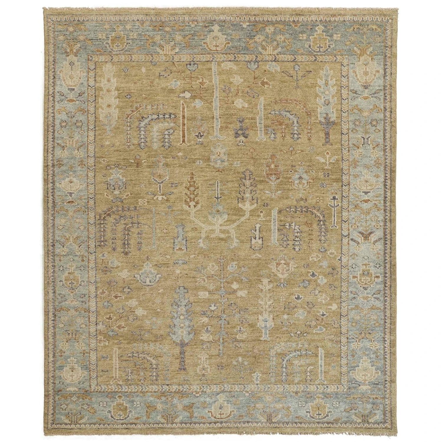 Feizy Carrington 6501F Rug In Gold / Light Blue 1 Feizy Carrington 6501F Rug In Gold / Light Blue