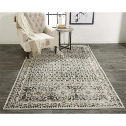 Feizy Kano 3874F Rug In Gray/Ivory 20 Feizy Kano 3874F Rug In Gray/Ivory -Grayson-Living Feizy Kano 3874F In GrayIvory 7