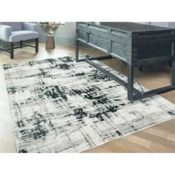 Feizy Micah 3339F Rug In Black -Grayson-Living Feizy Micah 3339F In Black 6