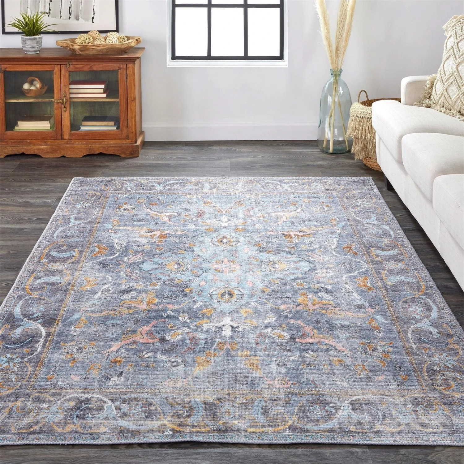 Feizy Percy 39AFF Rug In Blue 2 Feizy Percy 39AFF Rug In Blue - Image 2