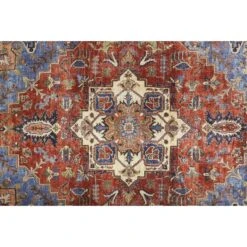 Feizy Percy 39AHF Rug In Rust / Blue -Grayson-Living Feizy Percy 39AHF in Rust Blue 3