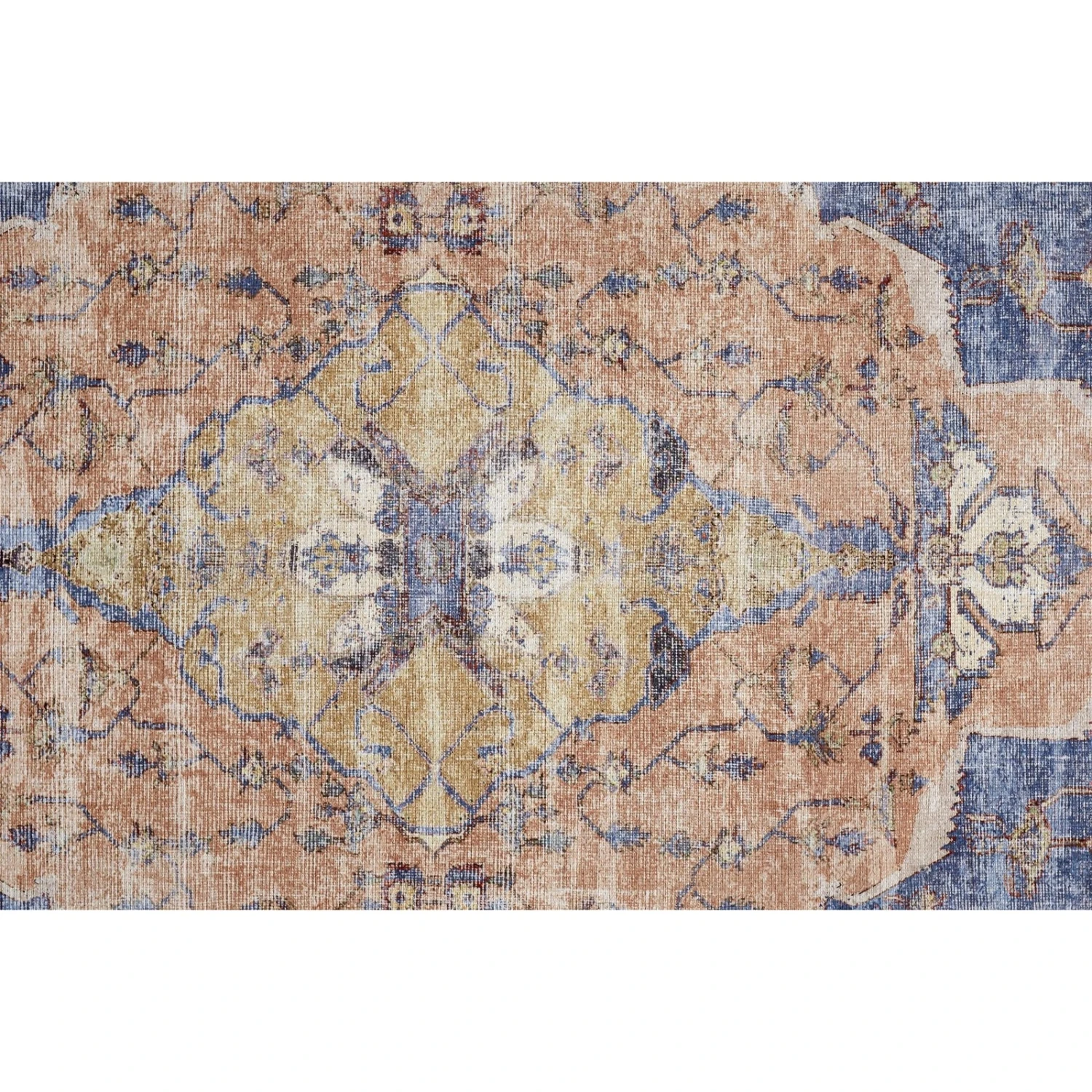 Feizy Percy 39APF Rug In Rust / Blue 3 Feizy Percy 39APF Rug In Rust / Blue - Image 3