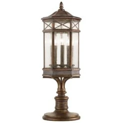 Fine Art Holland Park 3 Light 32 Inch Bronze Outdoor Adjustable Pier/Post Mount