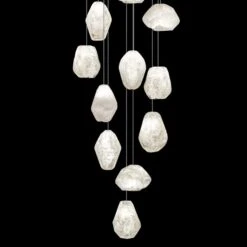 Fine Art Natural Inspirations 21" Clear Quartz Round Pendant -Grayson-Living Fine Art Handcrafted Lighting Fine Art Natural Inspirations 21 Clear Quartz Round Pendant 4