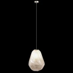Fine Art Natural Inspirations 4.5" Natural Quartz Round Drop Light