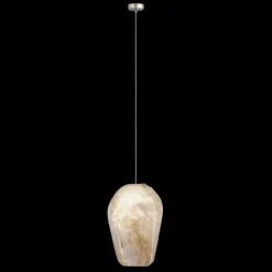 Fine Art Natural Inspirations 4.75" Natural Quartz Round Drop Light