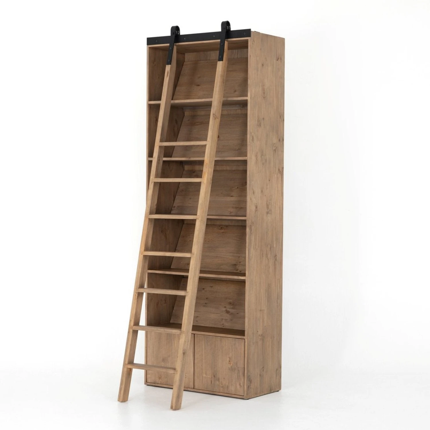Four Hands Bane Bookshelf In Smoked Pine 1 Four Hands Bane Bookshelf In Smoked Pine