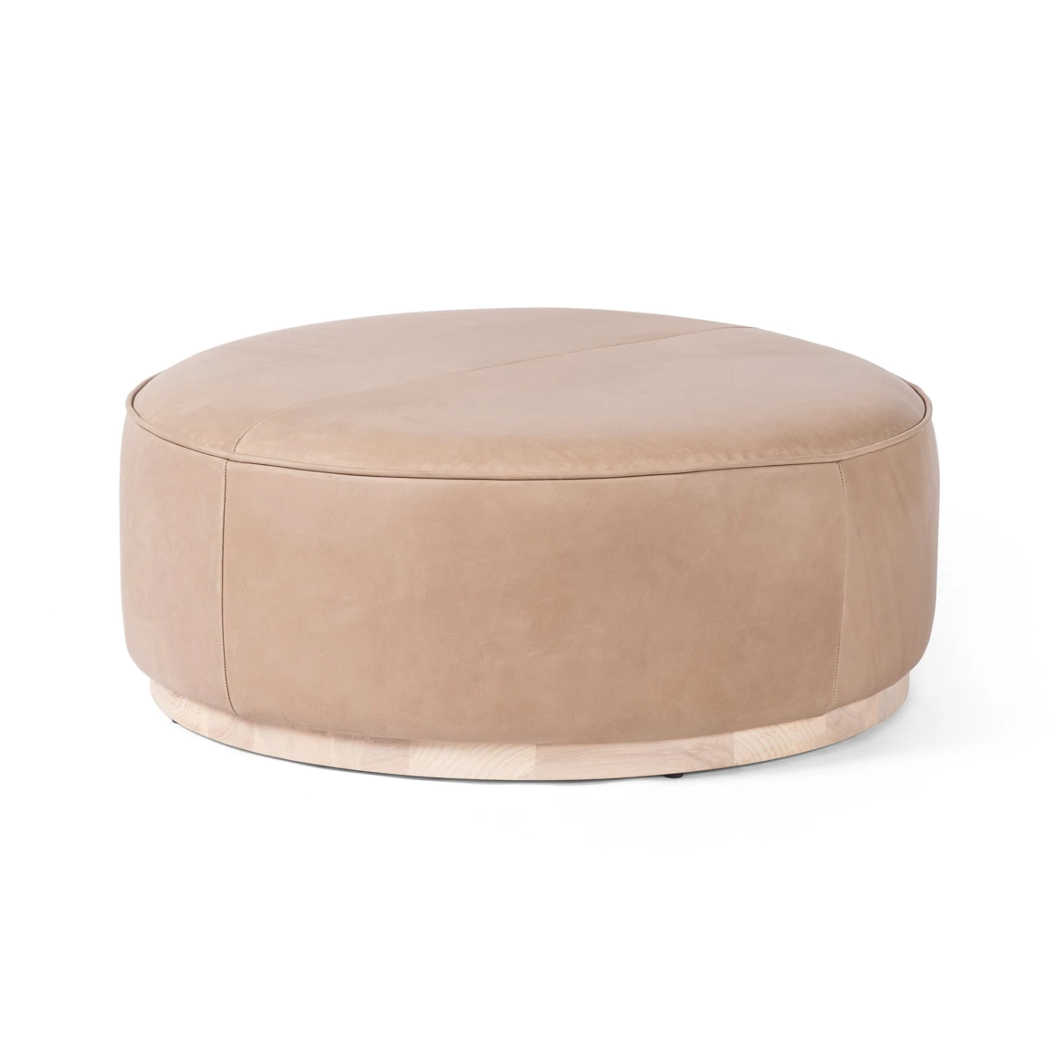 Four Hands Sinclair Large Round Ottoman 1 Four Hands Sinclair Large Round Ottoman