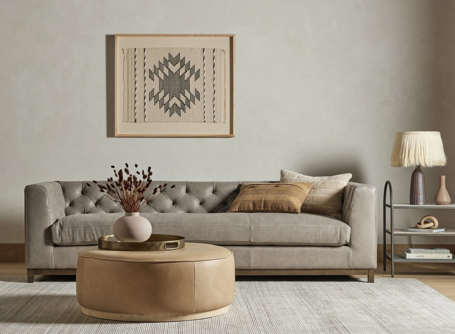 Four Hands Sinclair Large Round Ottoman 7 Four Hands Sinclair Large Round Ottoman - Image 7