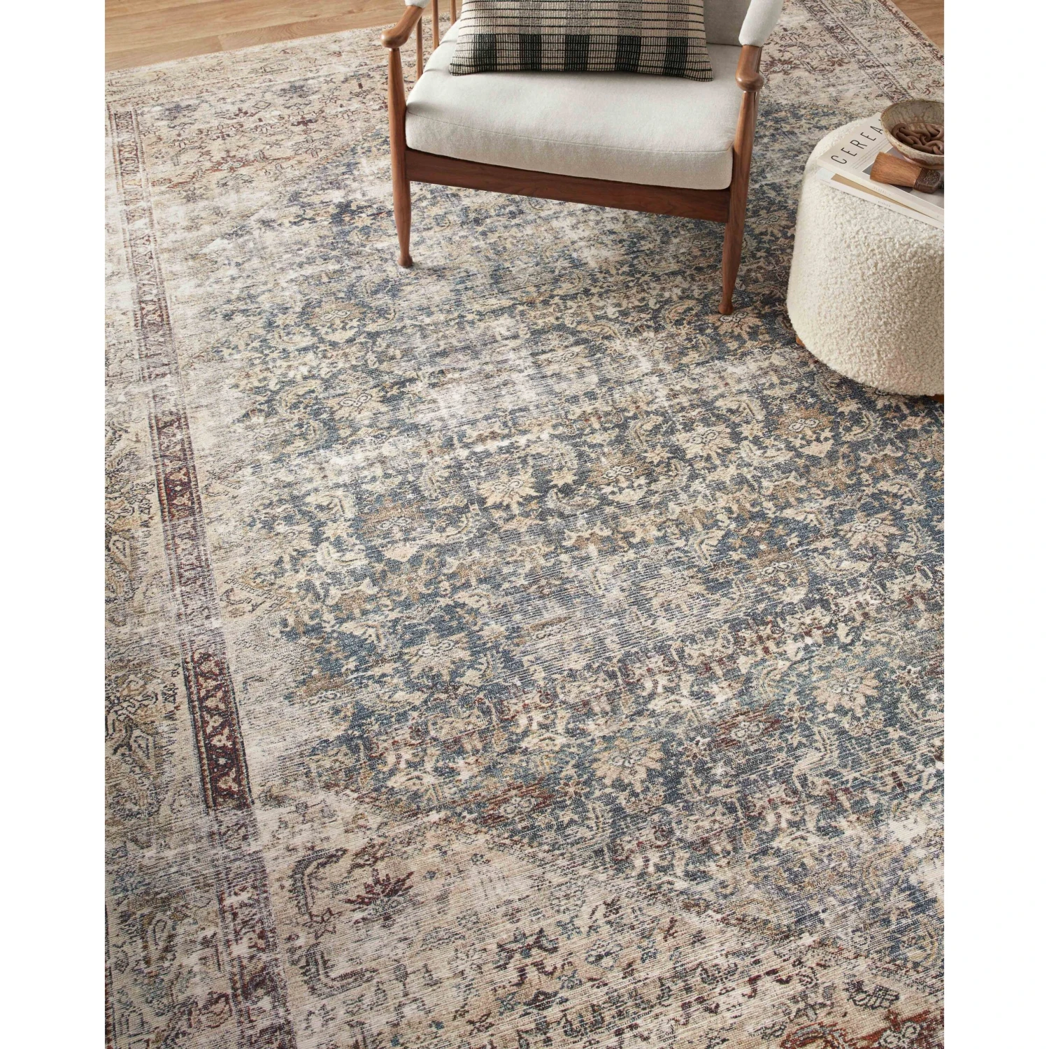 Amber Lewis Georgie Teal / Antique Rug DC10 6 Amber Lewis Georgie Teal / Antique Rug DC10 - Image 6