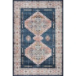 Loloi II Heidi HEI-03 Denim / Blush Rug DC10