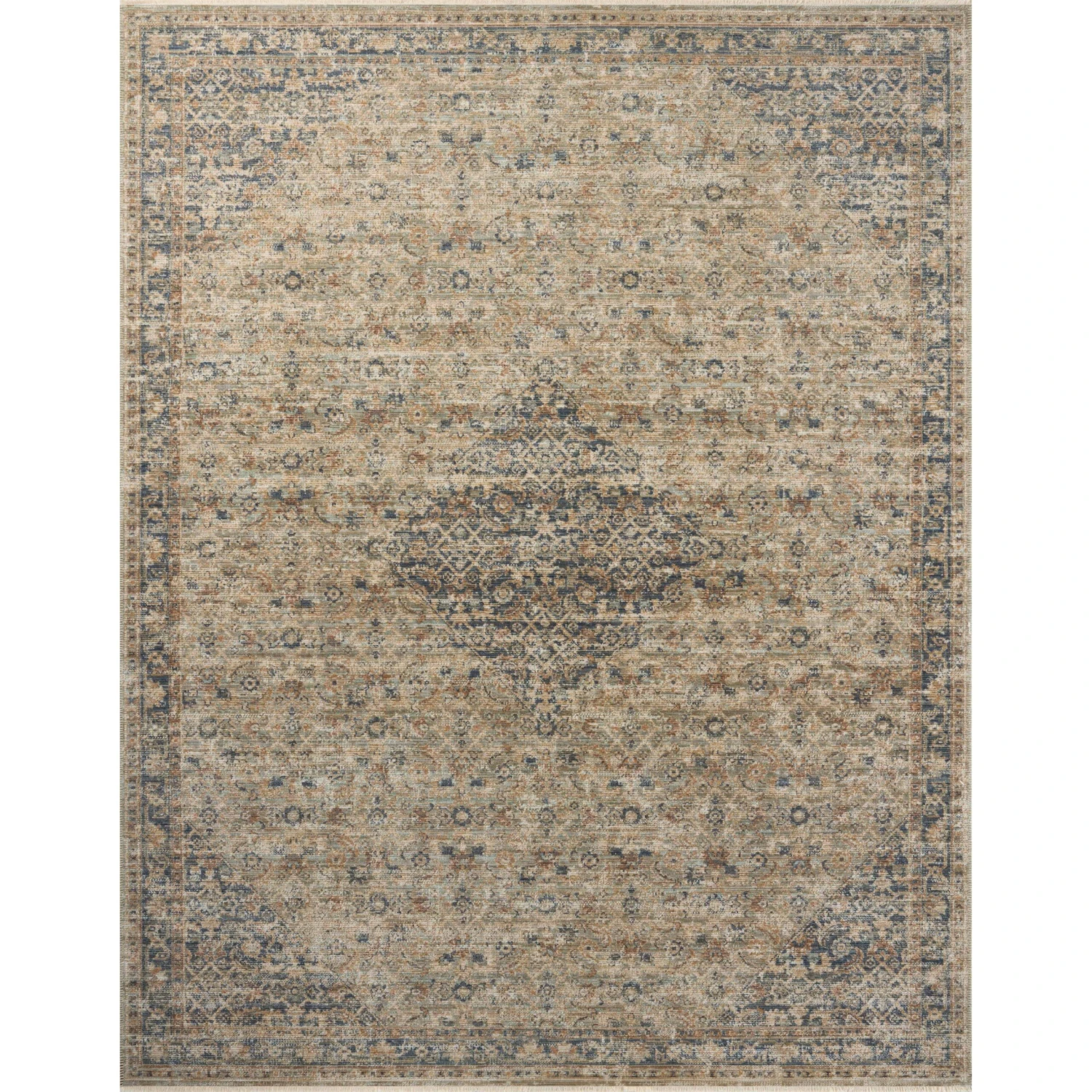Loloi Heritage HER-08 Sage / Navy Rug MDP 1 Loloi Heritage HER-08 Sage / Navy Rug MDP