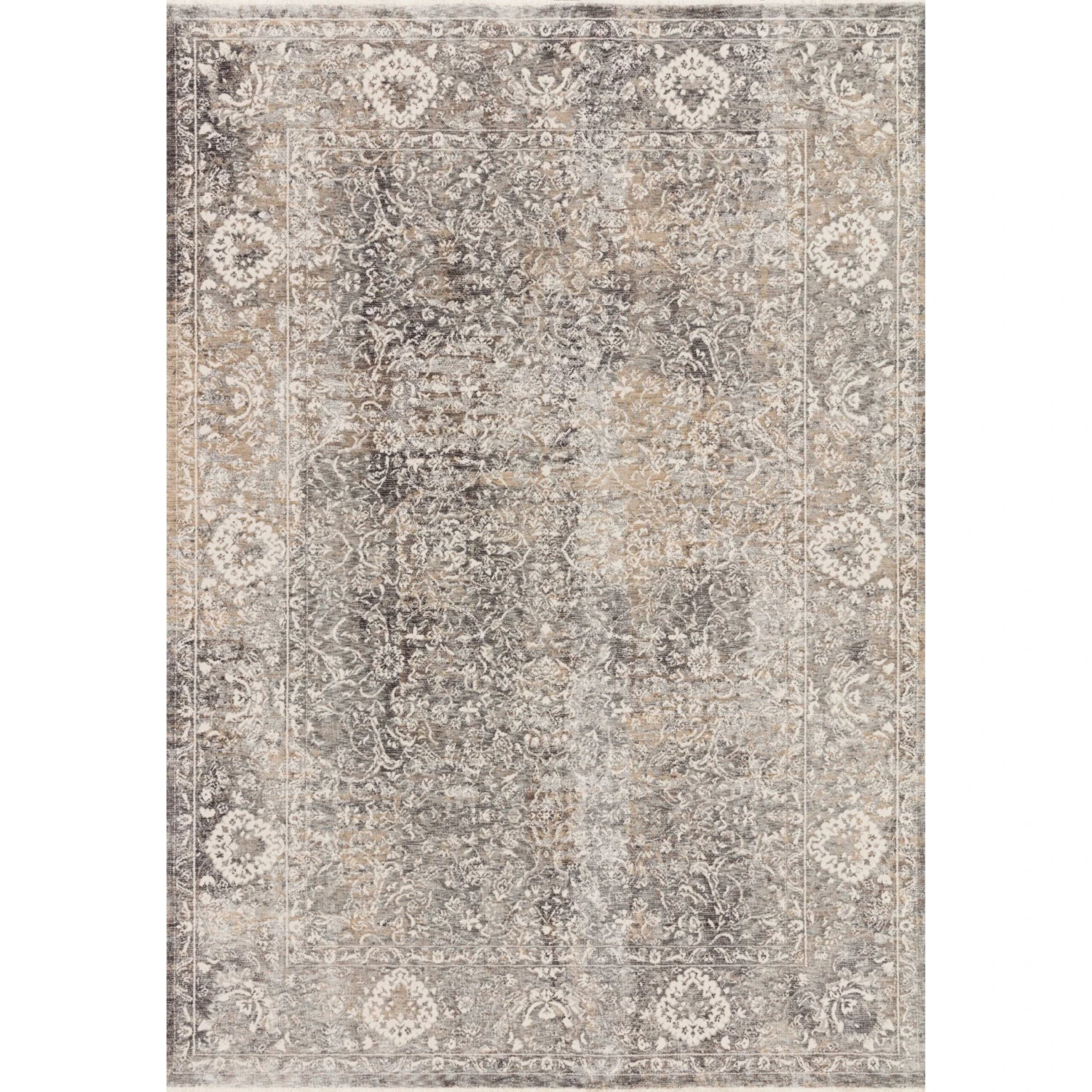 Loloi Homage HOM-03 Stone / Ivory Rug MDP 1 Loloi Homage HOM-03 Stone / Ivory Rug MDP