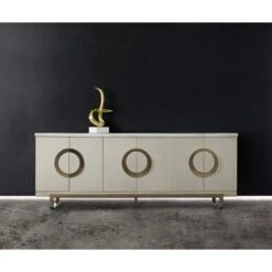 Hooker Furniture Melange Noelle Credenza -Grayson-Living Hooker Furniture Melange Noelle Credenza 638 55021 WH 4