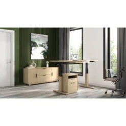 Copeland Invigo Sit Stand Desk 23 Copeland Invigo Sit Stand Desk -Grayson-Living InvigoLinearHomeOfficeBrightOak 91a3bc04 e5d6 47dd 8c5e 17536cd509d8