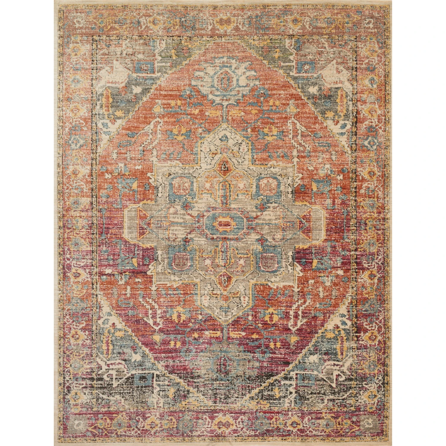 Loloi Javari JV-08 Berry / Sunrise Rug MDP 1 Loloi Javari JV-08 Berry / Sunrise Rug MDP