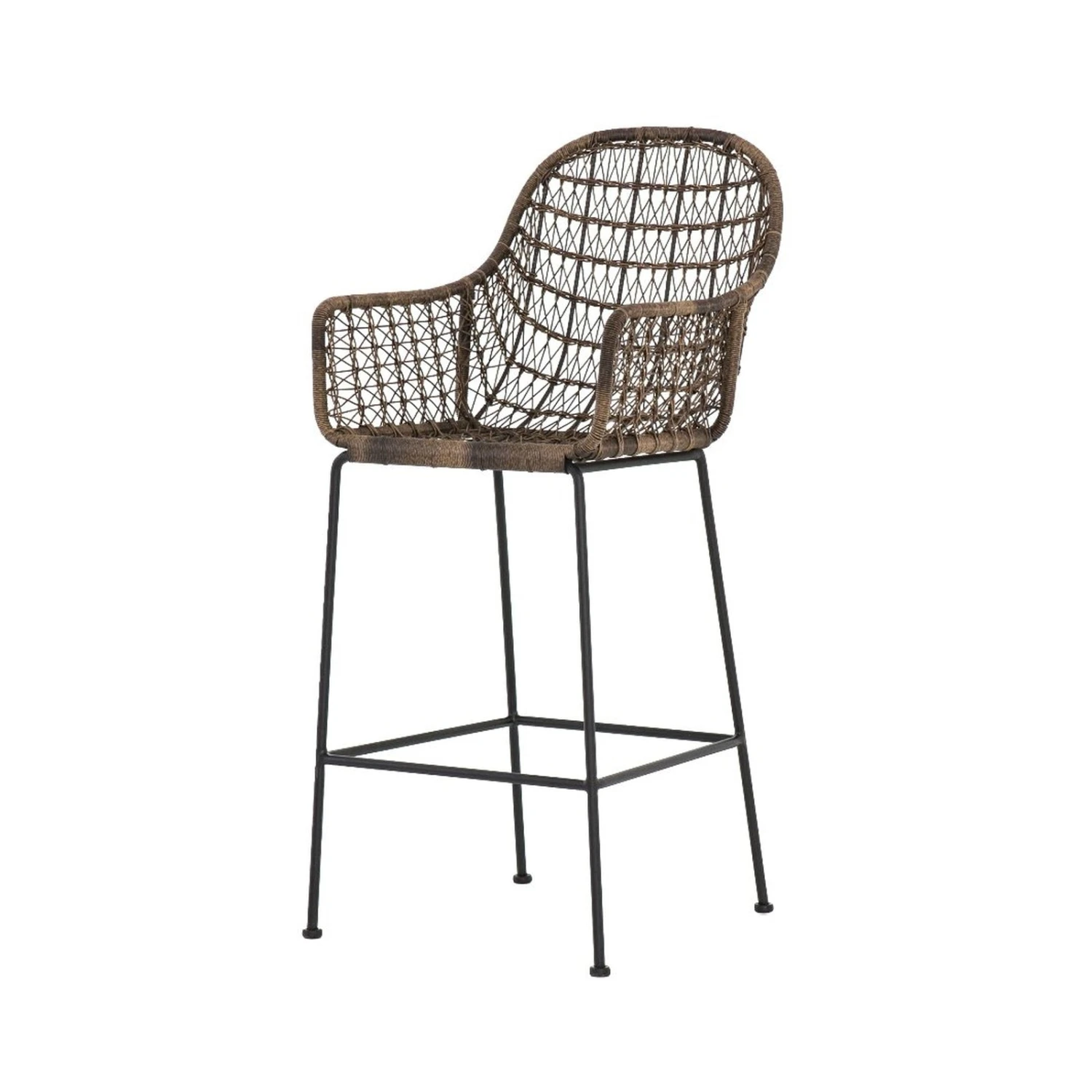 Four Hands Bandera Outdoor Woven Bar Stool 1 Four Hands Bandera Outdoor Woven Bar Stool