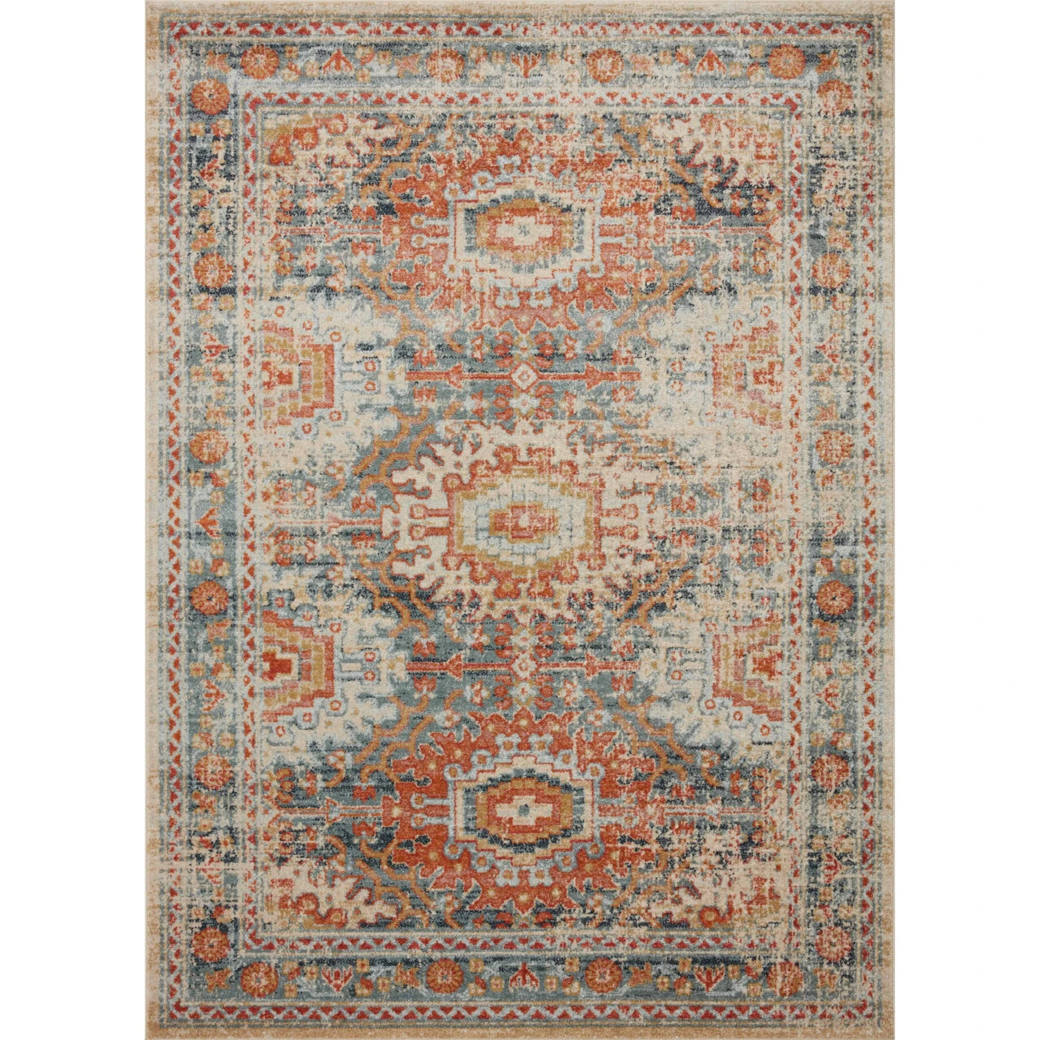 Loloi II Jocelyn JOC-03 Mist / Multi Rug DC10 1 Loloi II Jocelyn JOC-03 Mist / Multi Rug DC10