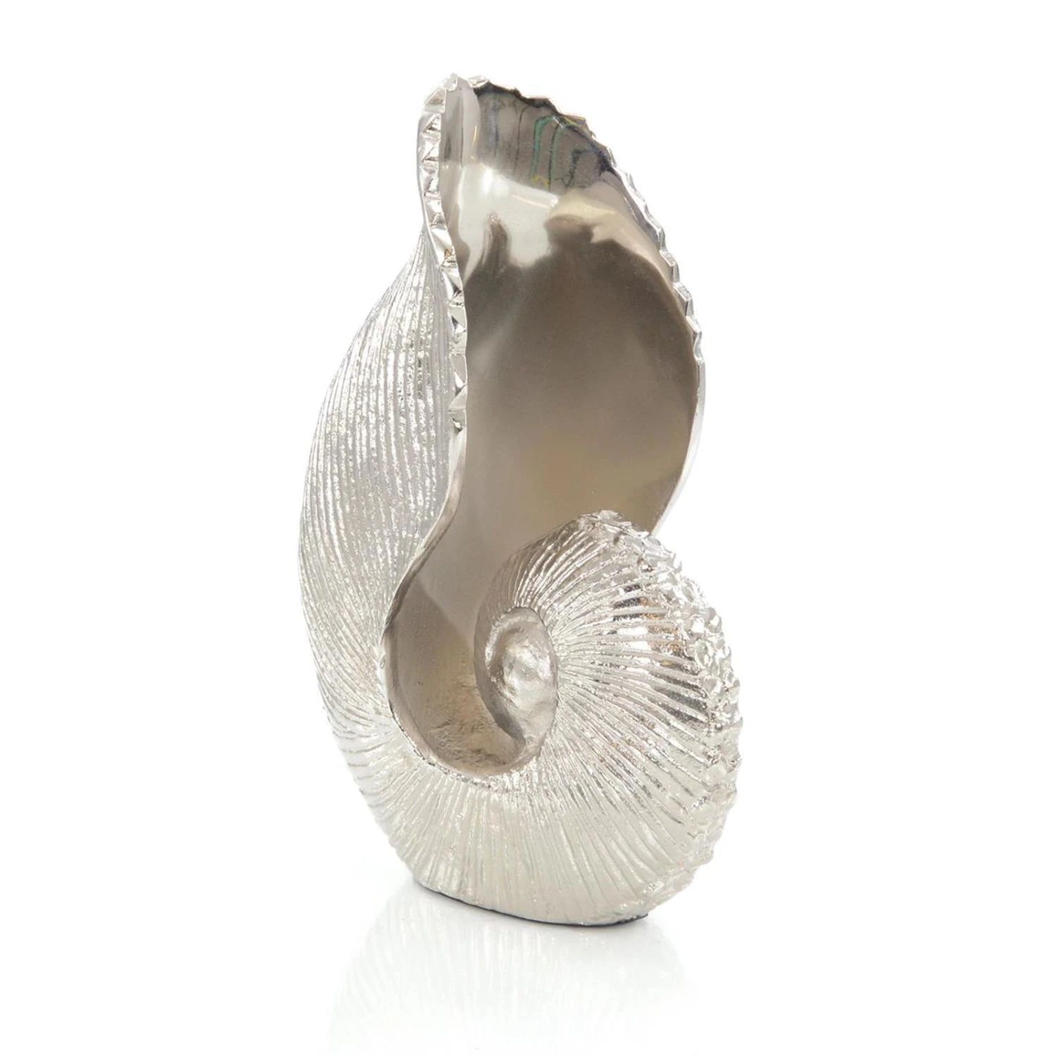 John Richard Nautilus Seashell Nickel Sculpture 1 John Richard Nautilus Seashell Nickel Sculpture
