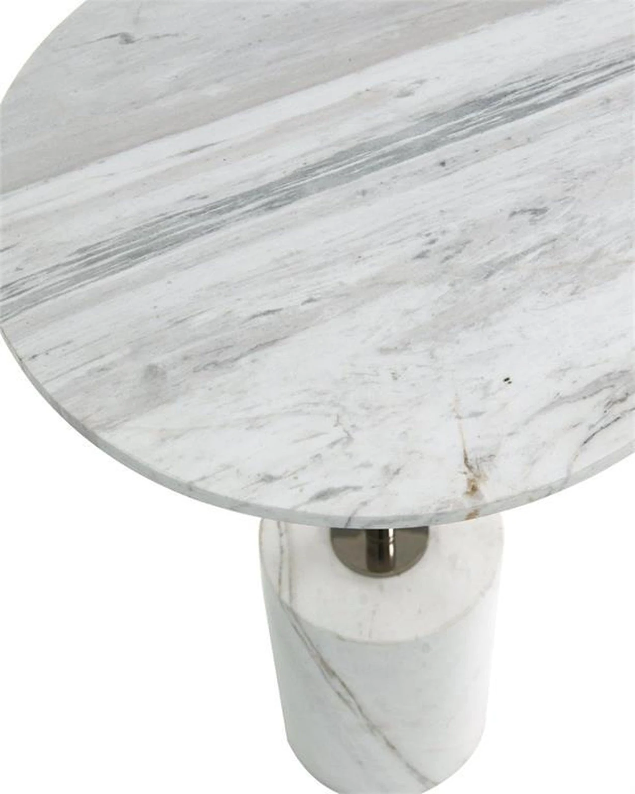 John Richard Illuminated Marble Table Floor Lamp With Polished Nickel Accents 2 John Richard Illuminated Marble Table Floor Lamp With Polished Nickel Accents - Image 2