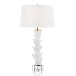 John Richard White Sculptural Table Lamp