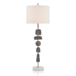 John Richard Nickel Medallion Table Lamp