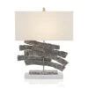 John Richard Nickel Crinkle Swoosh Lamp