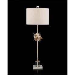 John Richard Organic Stones In Gold And White Buffet Lamp