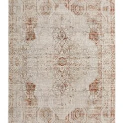 Feizy Kaia 39GKF Transitional Distressed In Tan/Ivory/Orange