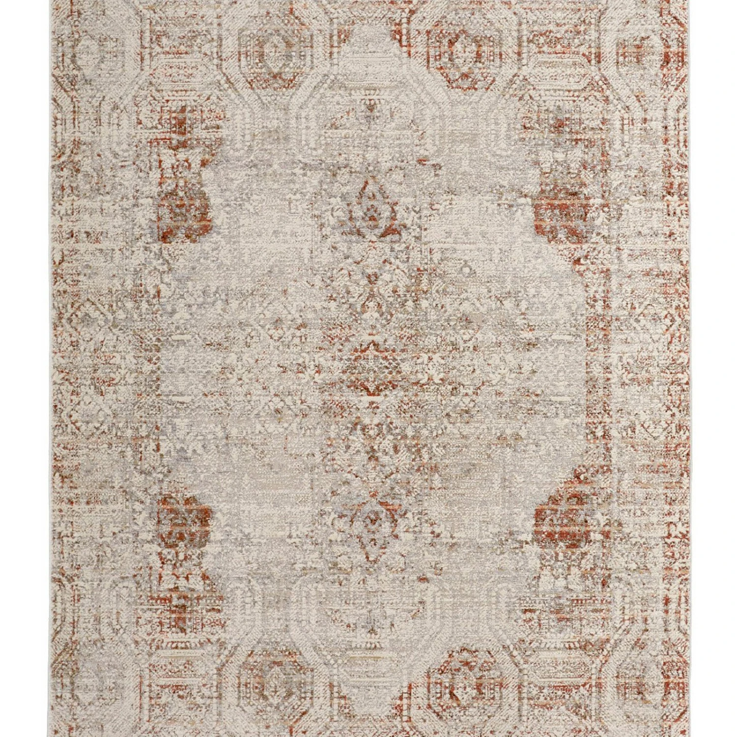 Feizy Kaia 39GKF Transitional Distressed In Tan/Ivory/Orange 1 Feizy Kaia 39GKF Transitional Distressed In Tan/Ivory/Orange