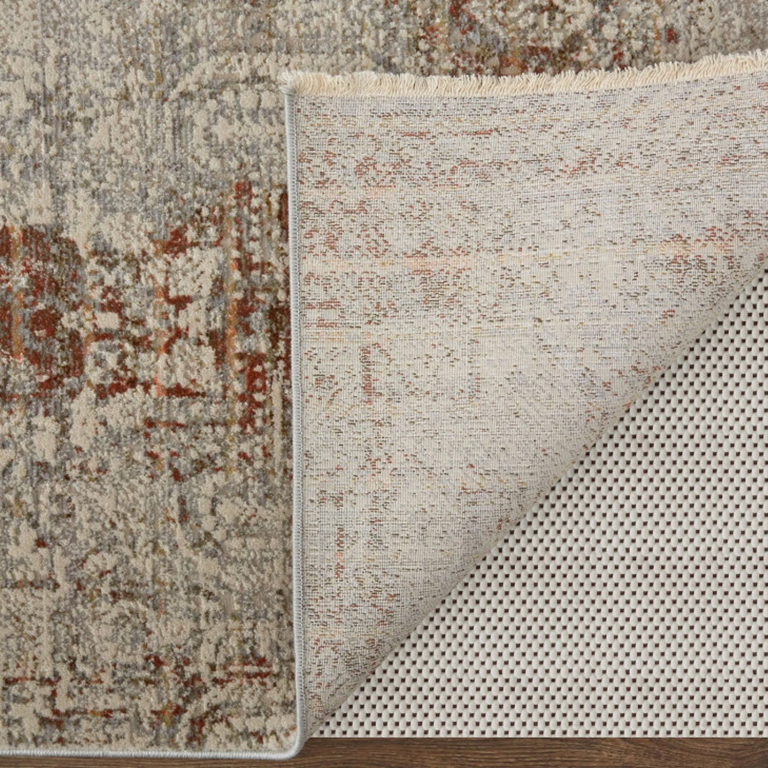 Feizy Kaia 39GKF Transitional Distressed In Tan/Ivory/Orange 3 Feizy Kaia 39GKF Transitional Distressed In Tan/Ivory/Orange - Image 3