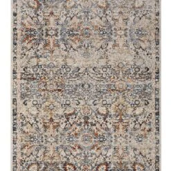 Feizy Kaia 39GNF Transitional Damask In Tan/Blue/Orange