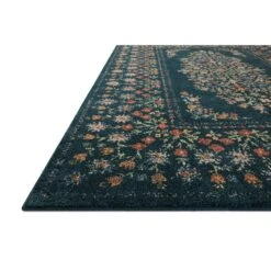 Rifle Paper Laurel LAU-02 Rug Navy DC10 -Grayson-Living LAULLAU 02NV00 18