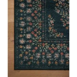 Rifle Paper Laurel LAU-02 Rug Navy DC10 -Grayson-Living LAULLAU 02NV00 25