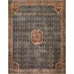 Loloi II Layla LAY-09 Cobalt Blue / Spice Rug DC10
