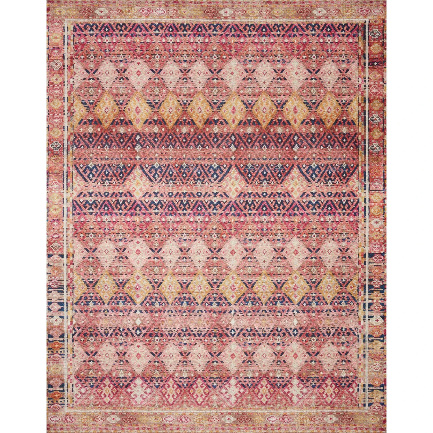 Loloi II Layla LAY-15 Magenta / Multi Rug DC10 1 Loloi II Layla LAY-15 Magenta / Multi Rug DC10