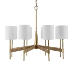 Uttermost Lautoka Rattan 8 Light Chandelier 11 Uttermost Lautoka Rattan 8 Light Chandelier -Grayson-Living LIT 2082 21372 A1 LIGHT OFF