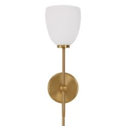 Uttermost Trophy 1 Light Brass Sconce -Grayson-Living LIT 2137 22580 A3 FRONT LIGHT OFF