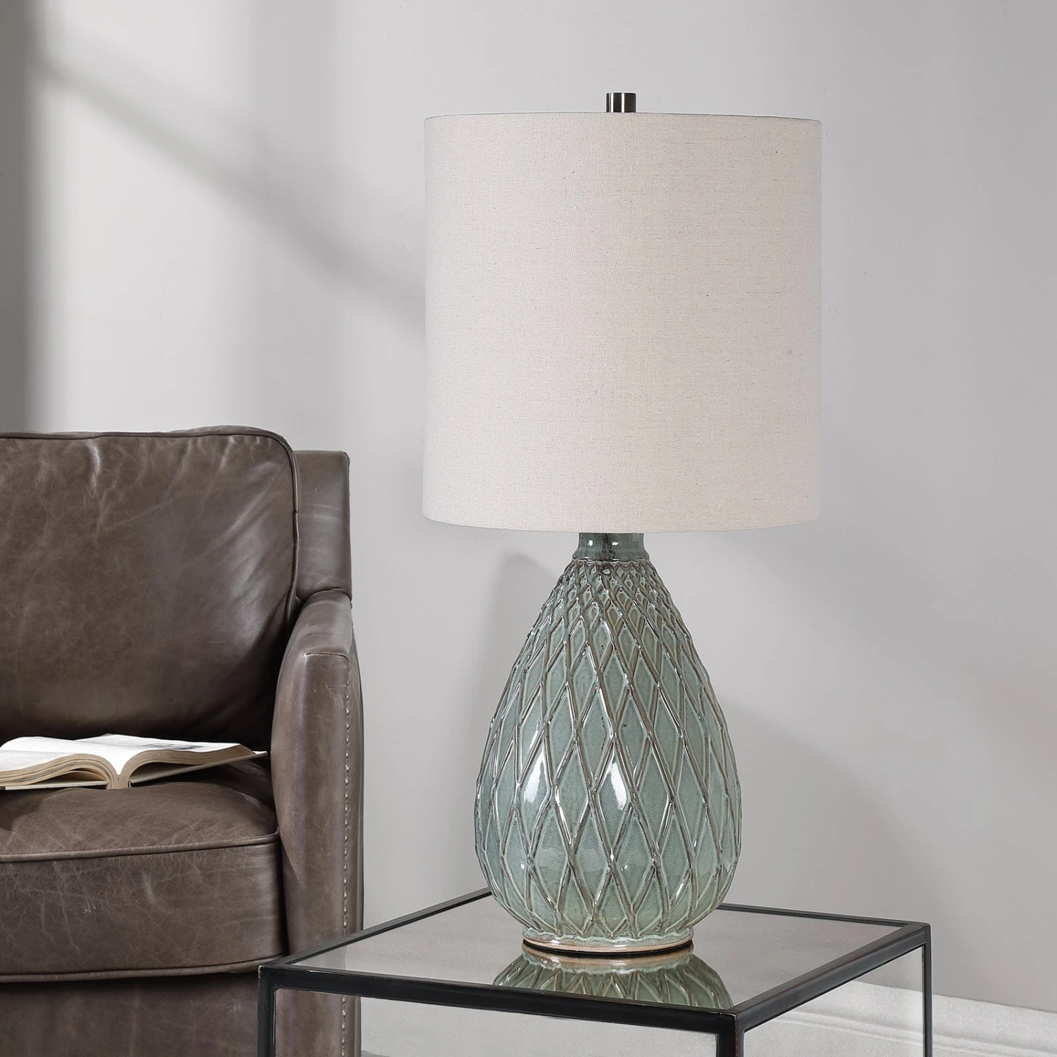 Modern Accents Textured Pattern Ceramic Table Lamp 7 Modern Accents Textured Pattern Ceramic Table Lamp - Image 7