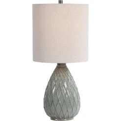 Modern Accents Textured Pattern Ceramic Table Lamp