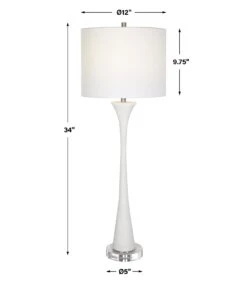Uttermost Fountain White Marble Buffet Lamp -Grayson-Living LMP 14000 30040 dims