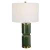 Modern Accents Metal Base Cylinder Ceramic Table Lamp
