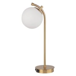 Modern Accents Contemporary Desk Lamp -Grayson-Living LMP 14509 W26131 1 A1 LIGHT OFF1