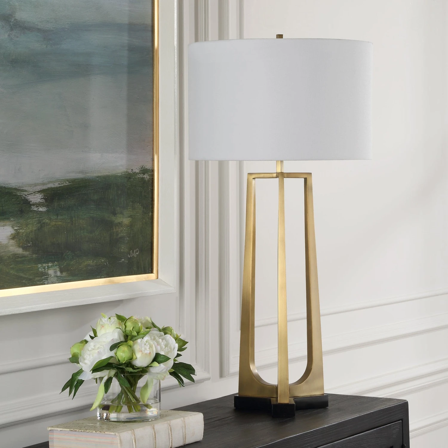 Uttermost Crossroads Brass Table Lamp 3 Uttermost Crossroads Brass Table Lamp - Image 3