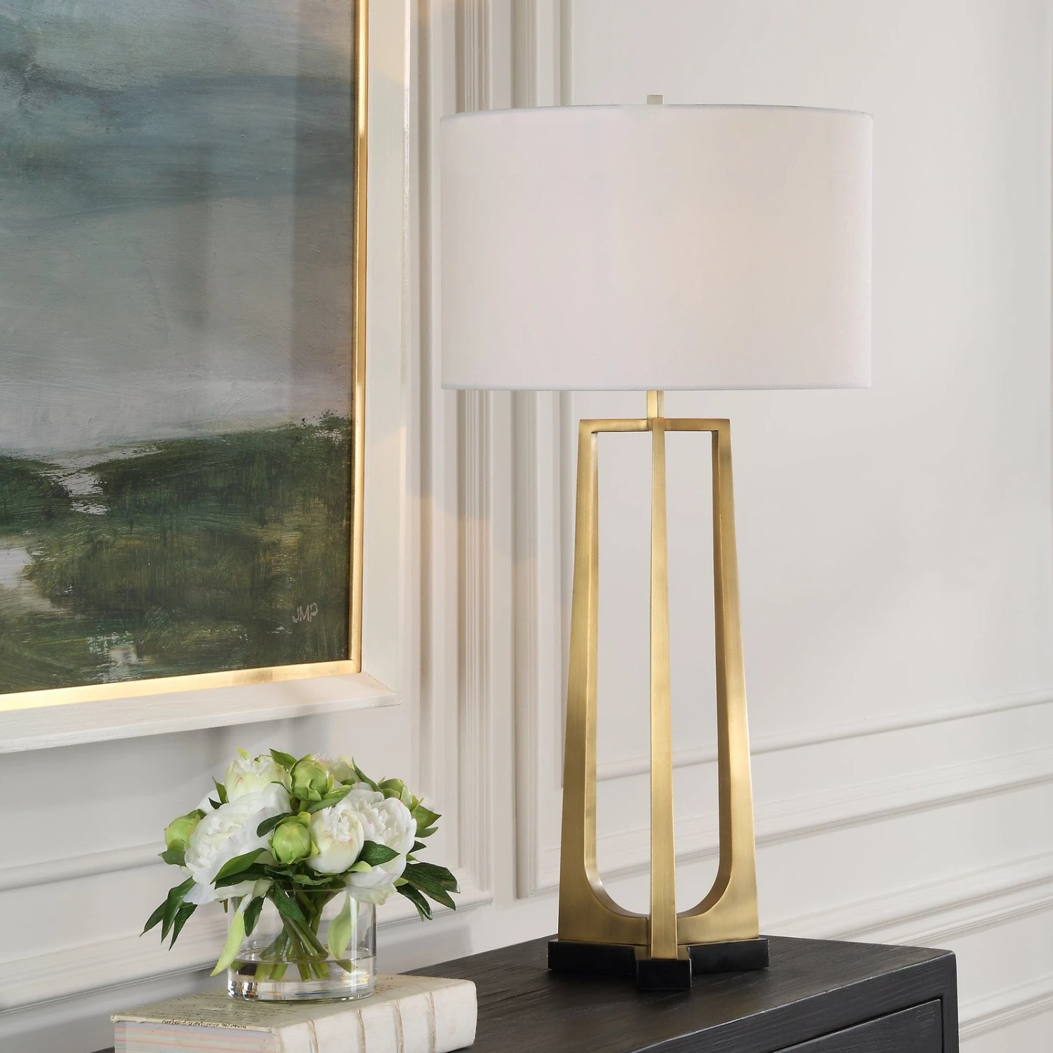 Uttermost Crossroads Brass Table Lamp 2 Uttermost Crossroads Brass Table Lamp - Image 2
