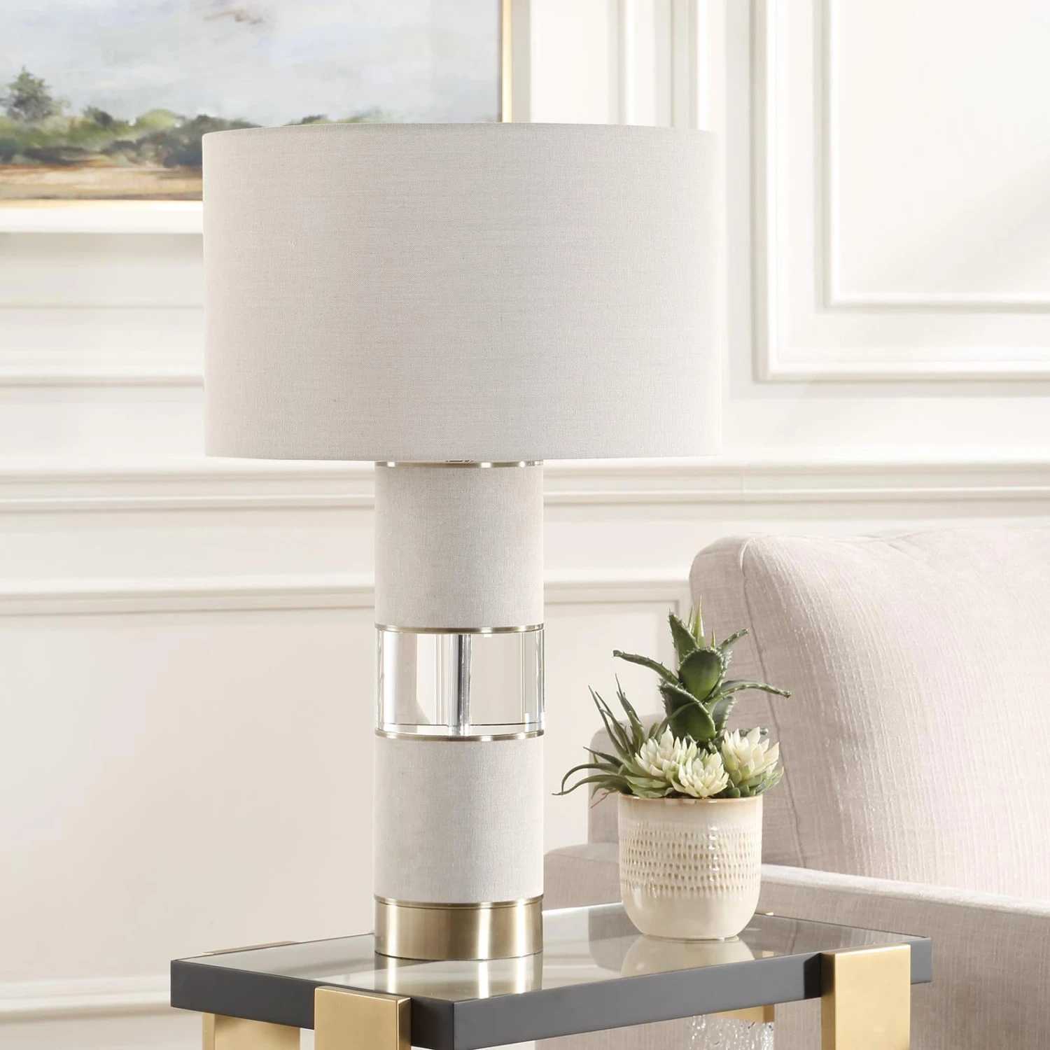 Uttermost Maliyah Linen Table Lamp 3 Uttermost Maliyah Linen Table Lamp - Image 3