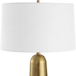 Uttermost Flinchem Brass Table Lamp 10 Uttermost Flinchem Brass Table Lamp -Grayson-Living LMP 14834 30484 A4 SHADE LIGHT OFF