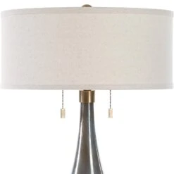 Uttermost Cardoni Smoke Table Lamp -Grayson-Living LMP 14847 30518 A4 SHADE LIGHT OFF
