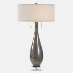Uttermost Cardoni Smoke Table Lamp -Grayson-Living LMP 14847 30518 C LIGHT ON